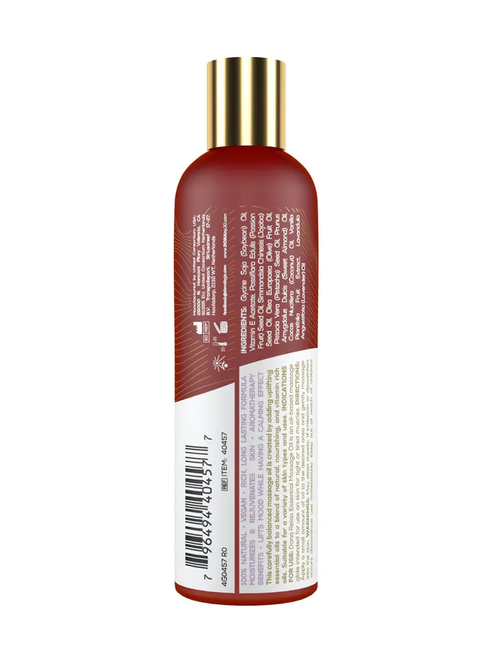 Couples DONA Essential Massage Oil Relax Lavender Tahitian Vanilla Massage 4 floz 120 ml Dona Couples DONA Essential Massage Oil Relax Lavender Tahitian Vanilla Massage 4 floz 120 ml Dona