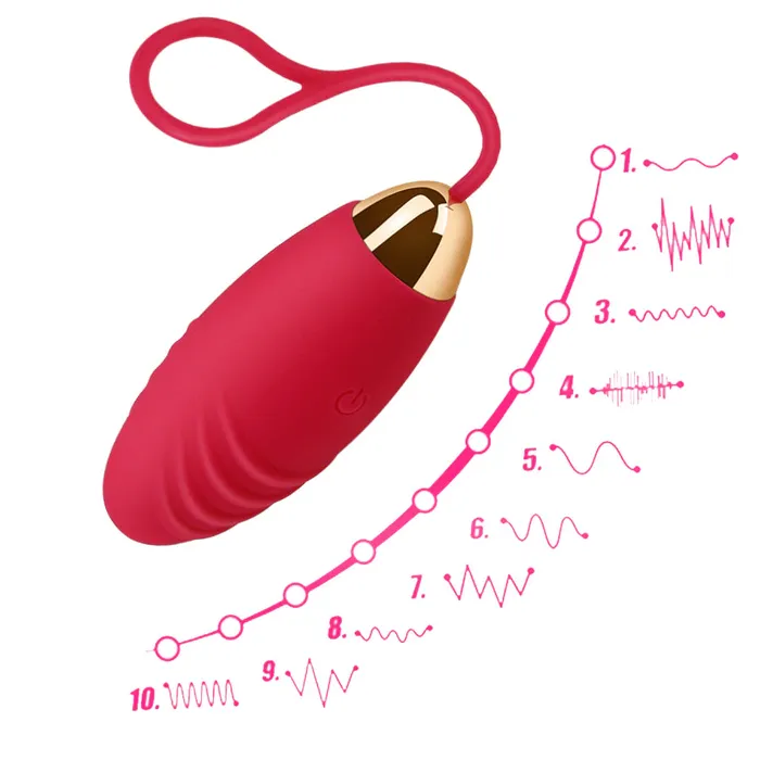 Couples sextoypremium 10 SPEED SILICONE BULLET EGG VIBRATORS FOR WOMEN WIRELESS REMOTE CONTROL VIBRATING USB RECHARGEABLE MASSAGE BALL ADULT SEX TOYS