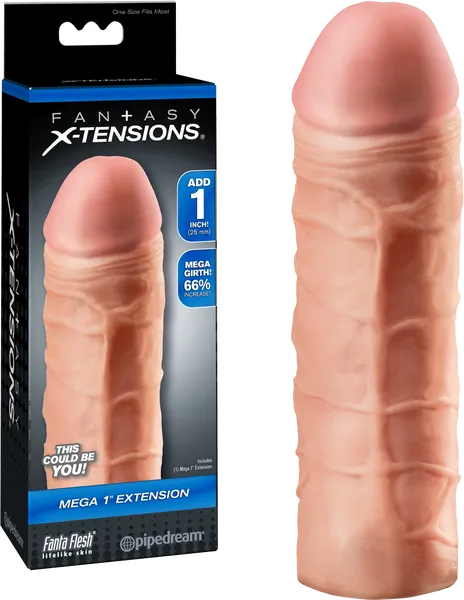 Fantasy XTensions Mega 1 Extension Flesh Pipedreams Male Sex Toys