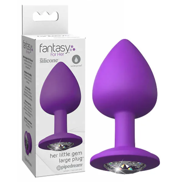 Pipedream Anal Fantasy For Her Little Gem Large Plug Purple 96 cm Butt Plug with Jewel Base Pipedream Anal Fantasy For Her Little Gem Large Plug Purple 96 cm Butt Plug with Jewel Base