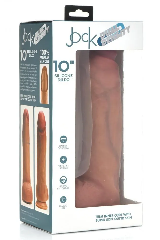 Ultra Realistic Dual Density Silicone Dildo with Balls 10 Inch Sd Female Sex Toys