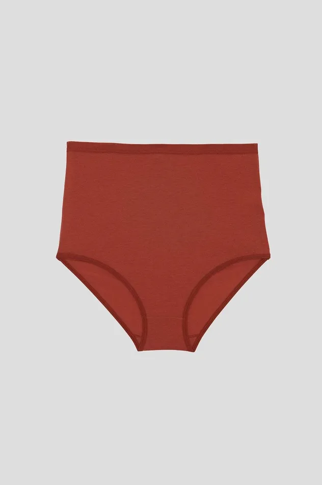 Baserange Highwaist Bell Pants Bamboo Highwaist Slip Burned RedS Le Pop Lingerie Vibrators