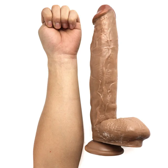  Male Sex Toys 12 inch brown pvc penis