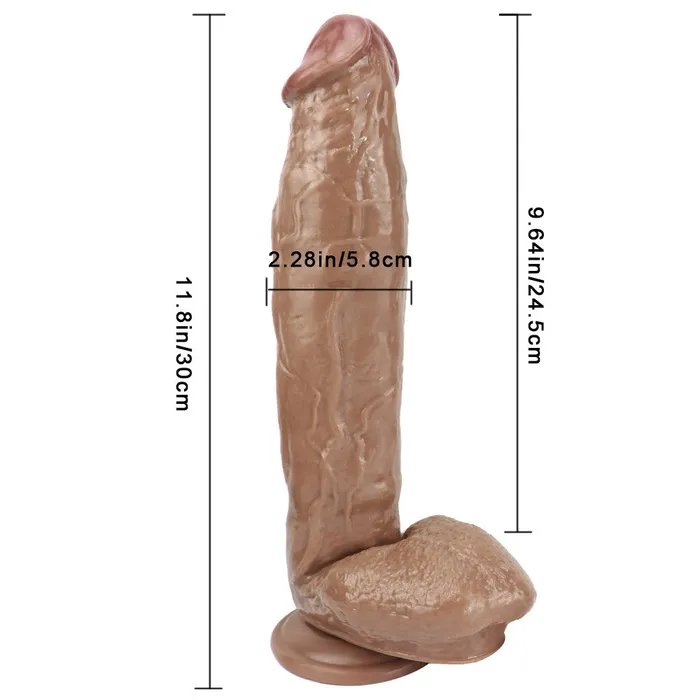  Male Sex Toys 12 inch brown pvc penis