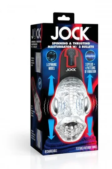 Sex On the Go Male Sex Toys Spinning and Thrusting Masturbator with 2 Bullets