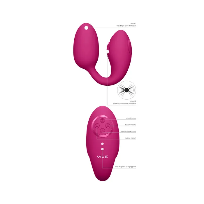 Vibrators Shots Toys Vive Aika Pulse Wave And Vibrating Love Egg Pink