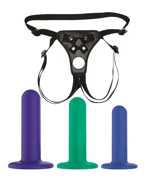 Bodispa INC Female Sex Toys Nobu Tai Silicone Dildo Set wAdjustable Strap On 3 Piece Kit Assorted Colors Bodispa INC Female Sex Toys Nobu Tai Silicone Dildo Set wAdjustable Strap On 3 Piece Kit Assorted Colors