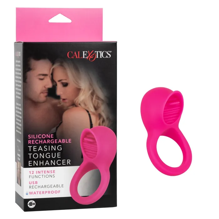 CalExotics Female Sex Toys Silicone Rechargeable Teasing Tongue Enhancer