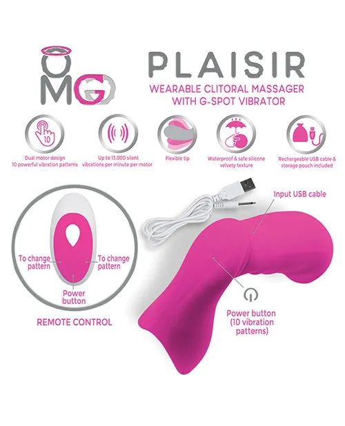 Deeva Vibrators Omg Plaisir Wearable Clitoral Massager Wgspot Vibrator Pink