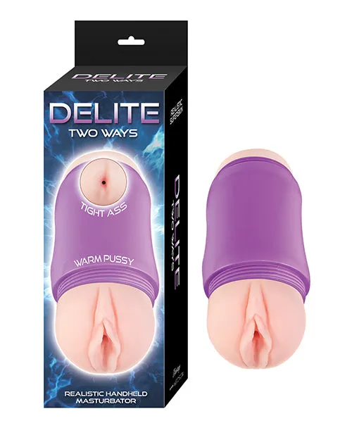 Delite Two Ways Vagina Ass Masturbator White Nasstoys Male Sex Toys