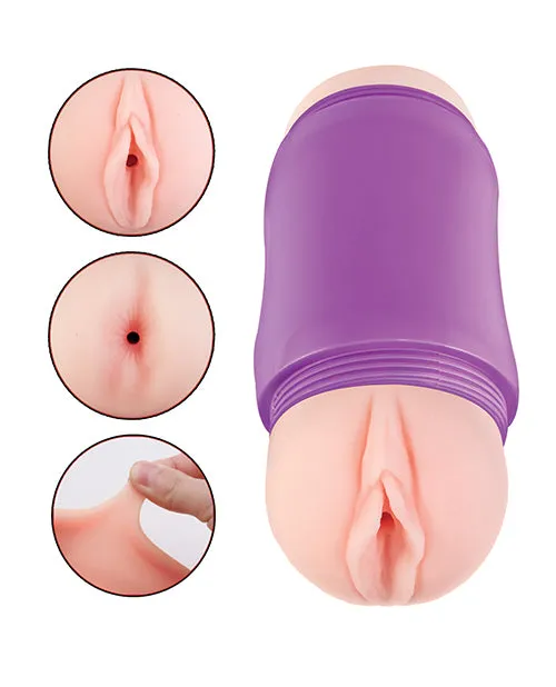 Delite Two Ways Vagina Ass Masturbator White Nasstoys Male Sex Toys