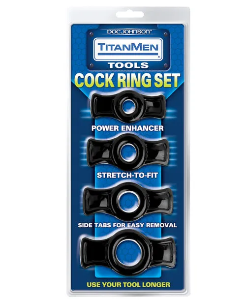 Doc Johnson Male Sex Toys Titanmen Tools Cock Ring Set