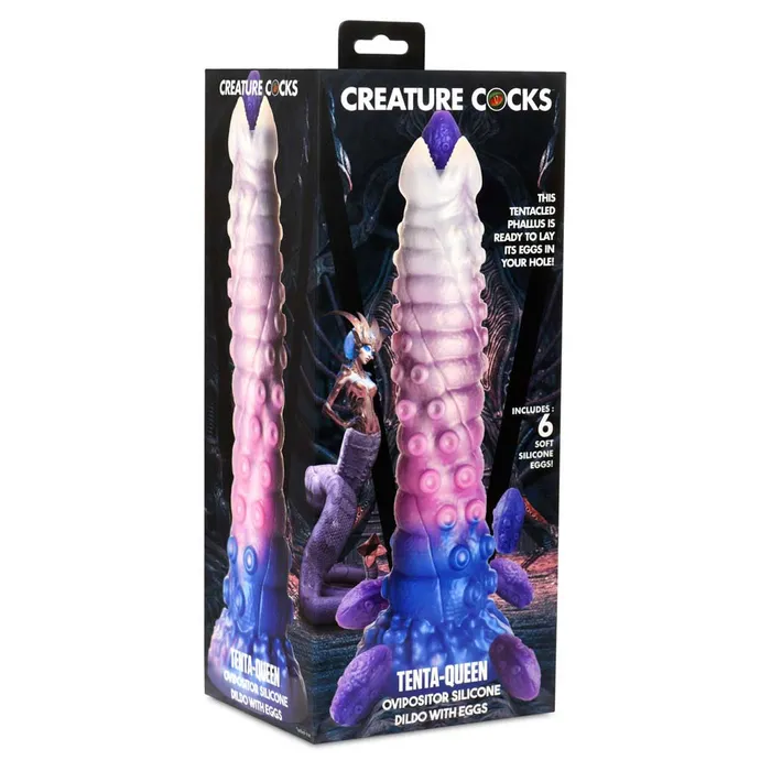 Female Sex Toys iloveexcitement Creature Cocks TentaQueen Ovipositor Silicone Dildo with Eggs