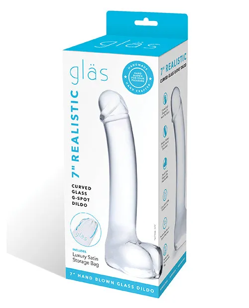 Glas 7 Realistic Curved Glass Gspot Dildo Electric Eel INC Dildos