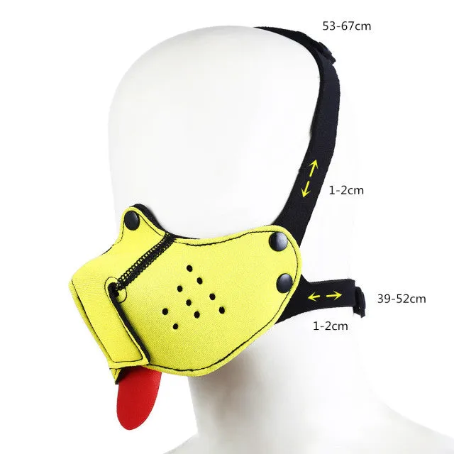 Lets Stay In Co Male Sex Toys Rubber Dog Mask with Detachable Nose