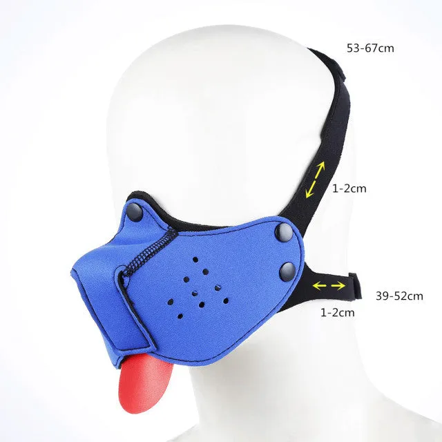 Lets Stay In Co Male Sex Toys Rubber Dog Mask with Detachable Nose