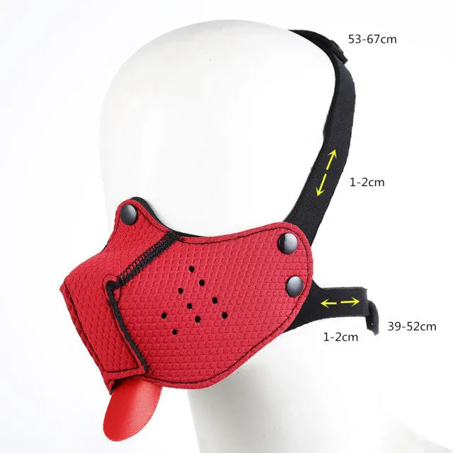 Lets Stay In Co Male Sex Toys Rubber Dog Mask with Detachable Nose
