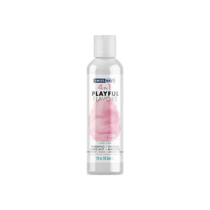 Playful Flavours 4in1 Lubricant Cotton Candy Pleasure 295ml Swiss Navy Female Sex Toys