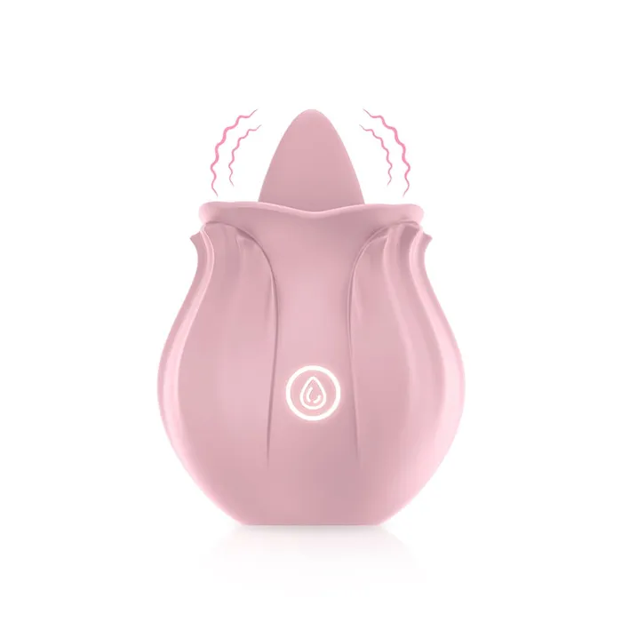 Rose Type Tongue Licking Toy for Clitoris and Nipple Onion Toy Vibrators