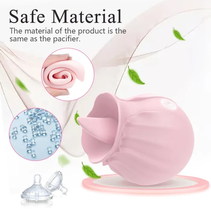 Rose Type Tongue Licking Toy for Clitoris and Nipple Onion Toy Vibrators