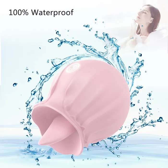 Rose Type Tongue Licking Toy for Clitoris and Nipple Onion Toy Vibrators