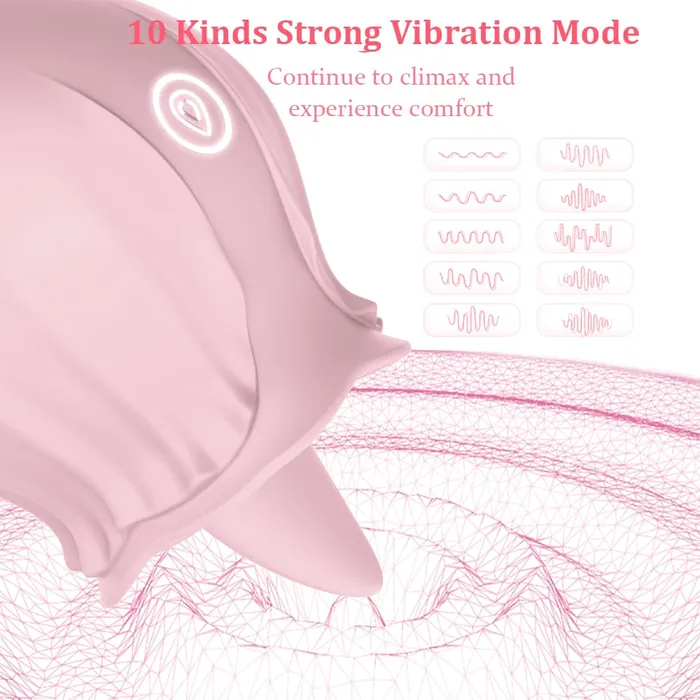Rose Type Tongue Licking Toy for Clitoris and Nipple Onion Toy Vibrators