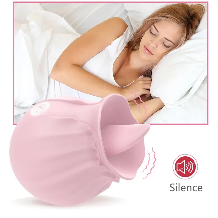 Rose Type Tongue Licking Toy for Clitoris and Nipple Onion Toy Vibrators