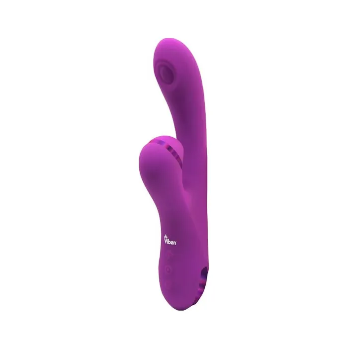 Viben Female Sex Toys Viben Dazzle Rechargeable Thumping Rabbit Vibrator Berry