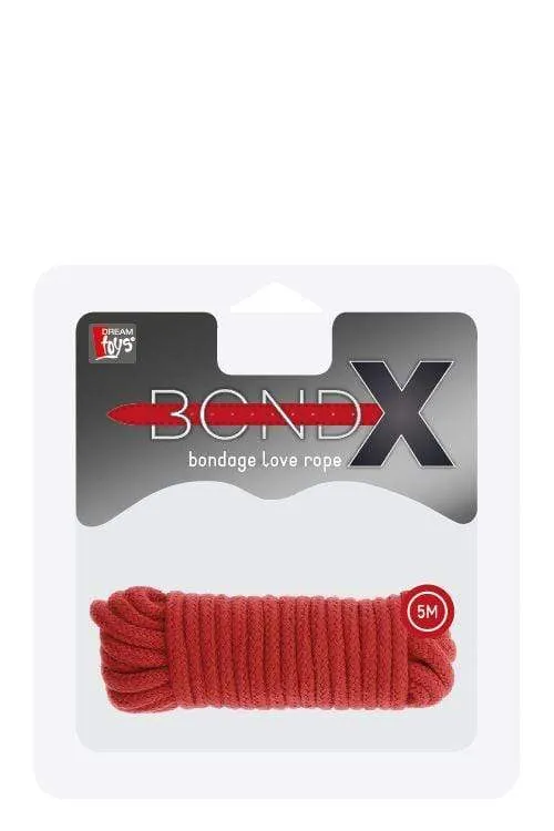 Vibrators BONDX LOVE ROPE 5M RED Dream Toys