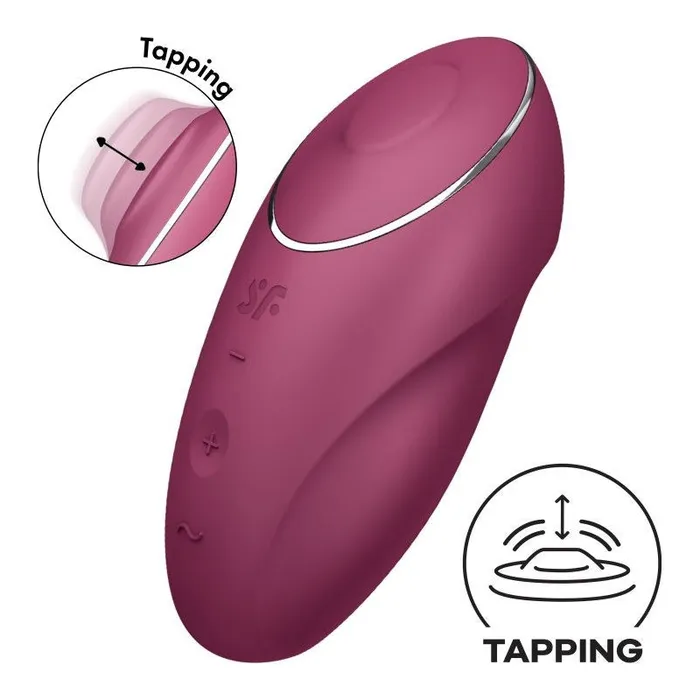 Vibrators Satisfyer Satisfyer Tap and Climax 1 Vibrator Red