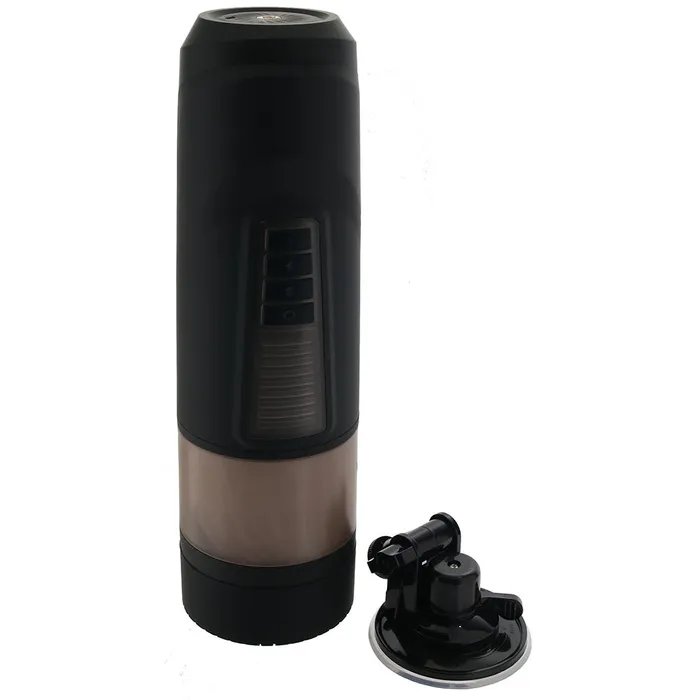 Anal Nalpac Gender X Message In A Bottle Rechargeable Thrusting Spinning Stroker with Suction Cup Base Black