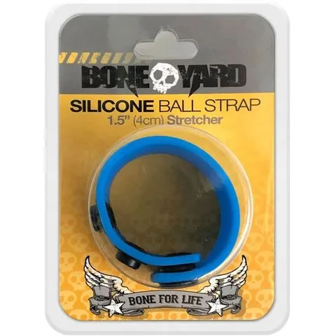 Boneyard 15inch Silicone Ball Strap 3 Snap Blue Boneyard Anal