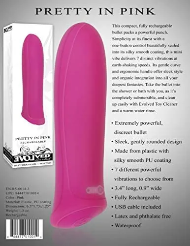 Evolved Vibrators Evolved Pretty in Pink Rechargeable Vibrator Pink