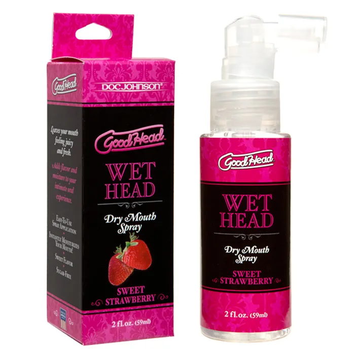Nalpac GoodHead Juicy Head Dry Mouth Spray Sweet Strawberry 2 fl oz Vibrators Nalpac GoodHead Juicy Head Dry Mouth Spray Sweet Strawberry 2 fl oz Vibrators