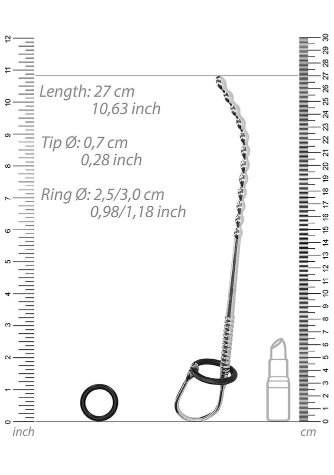 Shots America Male Sex Toys Urethral Sounding Metal Stretcher