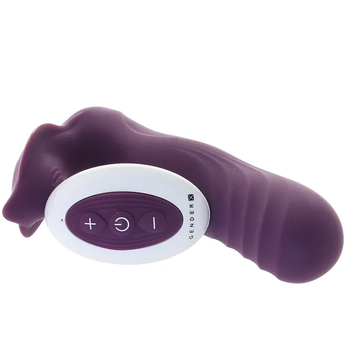 Vibrators Nalpac Gender X Velvet Hammer Rechargeable RemoteControlled Thumping Thrusting Dual Stimulator Purple