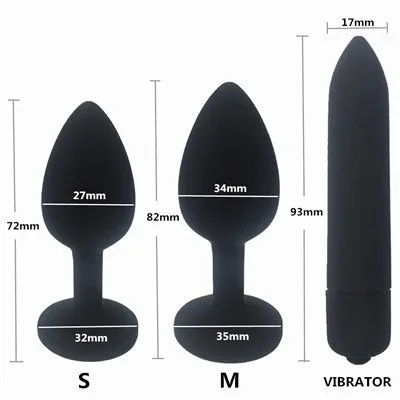 Female Sex Toys Own Pleasures Crystal Butt Plugs and Silicone Vibrator