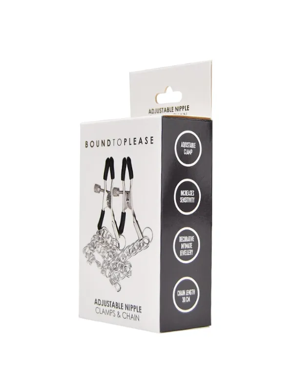 NNN Retail Ltd Female Sex Toys Bound To Please Adjustable Nipple Clamps Chain