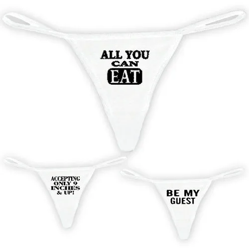 Own Pleasures Thongs wih Funny Message lot of 3 Anal