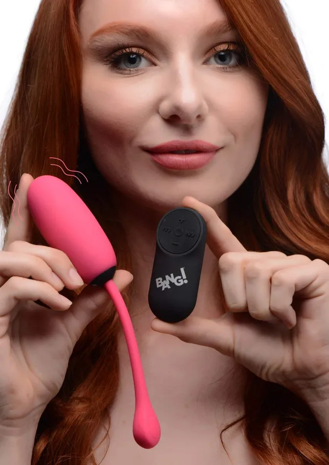 Bang Vibrators Bang 28X Plush Egg Remote Control Pink