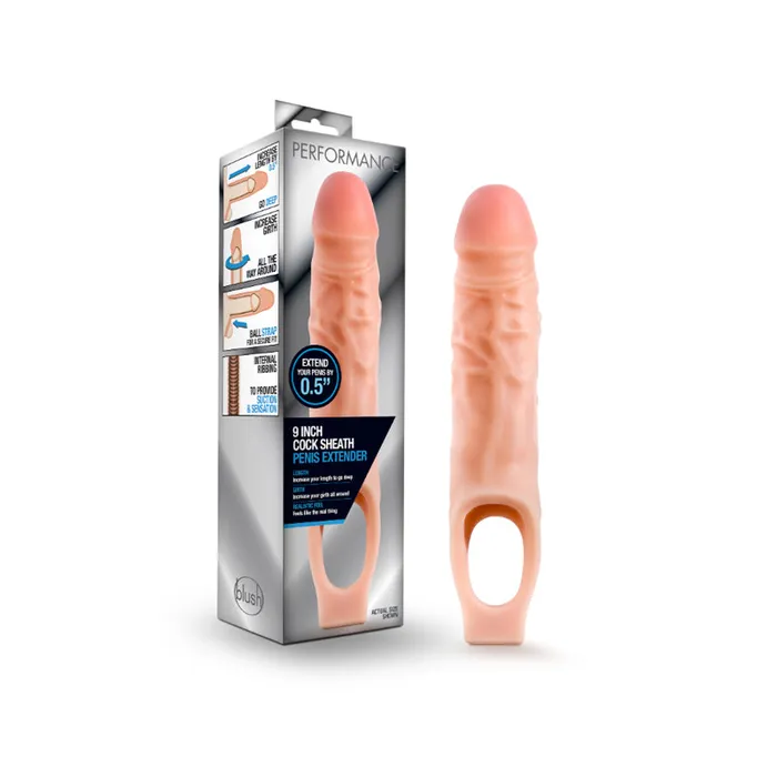 Blush Male Sex Toys Performance 9In Sheath Penis Exten Van