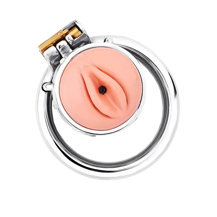 CHASTITY CAGE CO Male Sex Toys Fake Silicone Stainless Steel Chastity Cage CHASTITY CAGE CO Male Sex Toys Fake Silicone Stainless Steel Chastity Cage