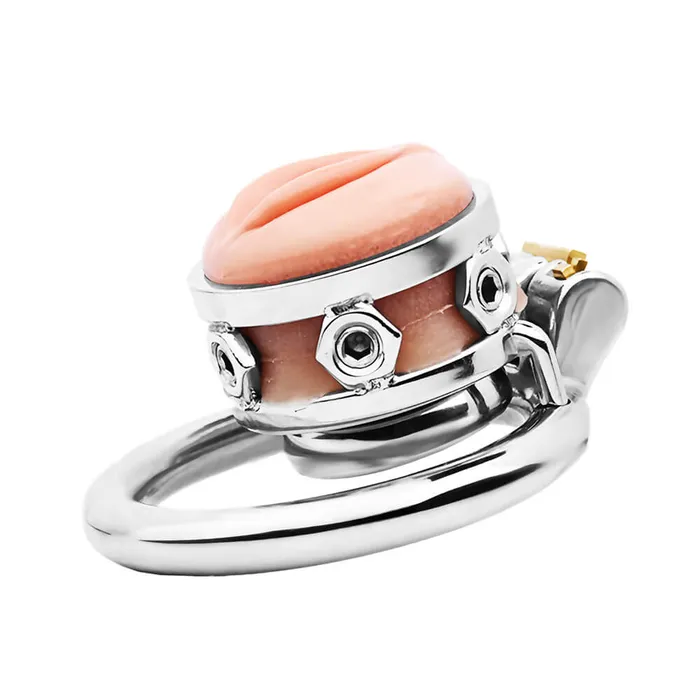 CHASTITY CAGE CO Male Sex Toys Fake Silicone Stainless Steel Chastity Cage CHASTITY CAGE CO Male Sex Toys Fake Silicone Stainless Steel Chastity Cage