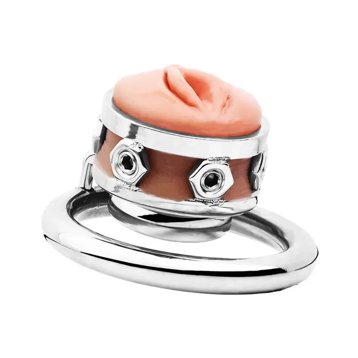 CHASTITY CAGE CO Male Sex Toys Fake Silicone Stainless Steel Chastity Cage CHASTITY CAGE CO Male Sex Toys Fake Silicone Stainless Steel Chastity Cage