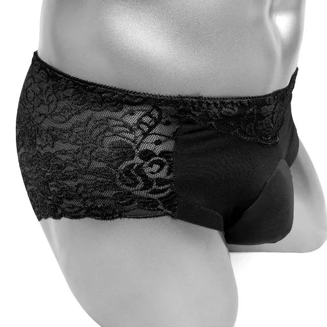 CHASTITY CAGE CO Male Sex Toys Floral Lace Panties With Penis Pouch CHASTITY CAGE CO Male Sex Toys Floral Lace Panties With Penis Pouch