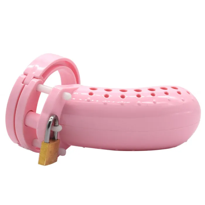 CHASTITY CAGE CO Male Sex Toys Plastic Chastity Cage 45 Inches Long All 5 Rings Included