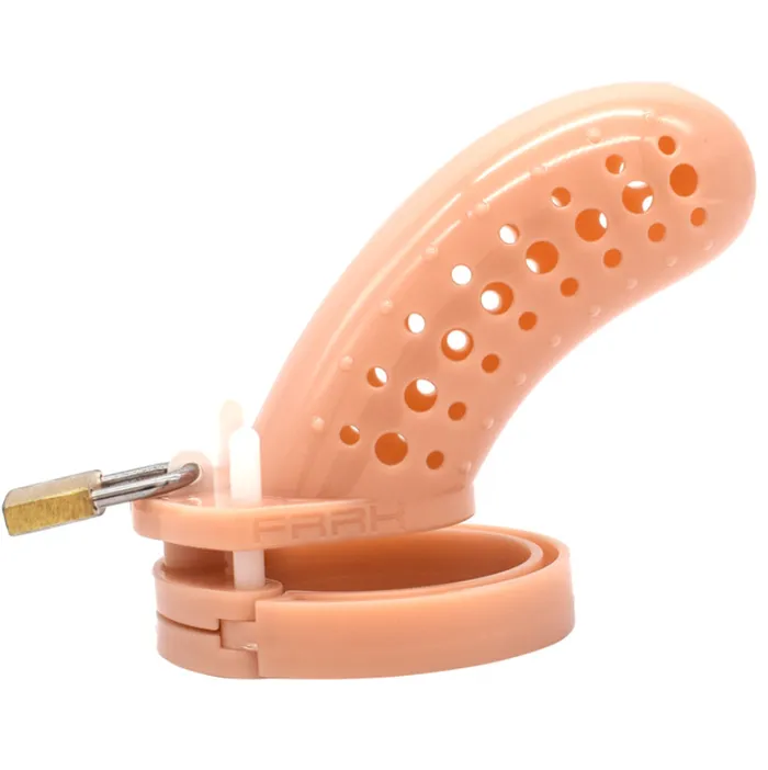 CHASTITY CAGE CO Male Sex Toys Plastic Chastity Cage 45 Inches Long All 5 Rings Included