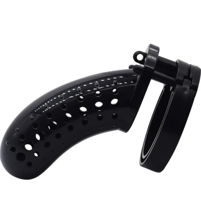 CHASTITY CAGE CO Male Sex Toys Plastic Chastity Cage 45 Inches Long All 5 Rings Included