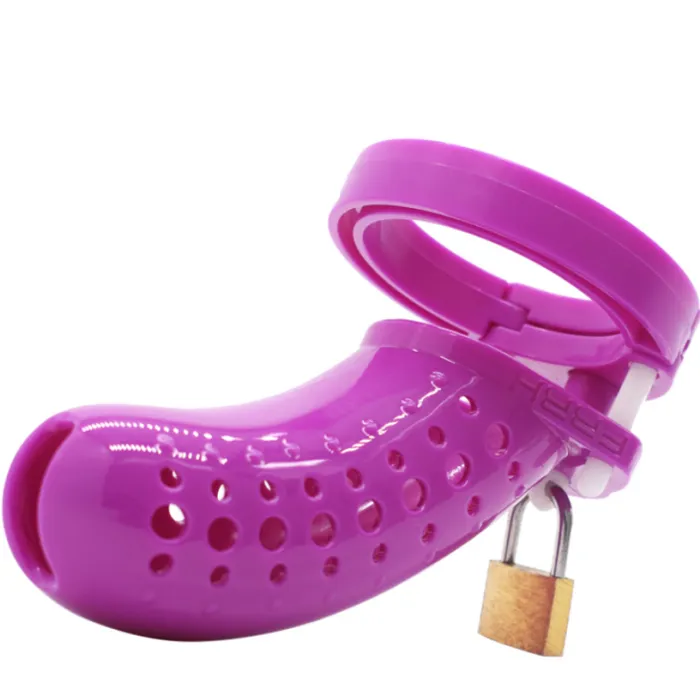 CHASTITY CAGE CO Male Sex Toys Plastic Chastity Cage 45 Inches Long All 5 Rings Included
