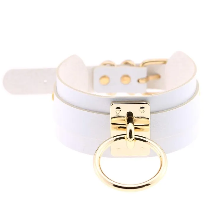 CHASTITY CAGE CO Restraints Sissy Slave Leather Choker